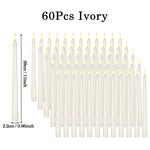 bougies led coniques sans flamme blanc modernes décoration mariage saint valentin dîner
