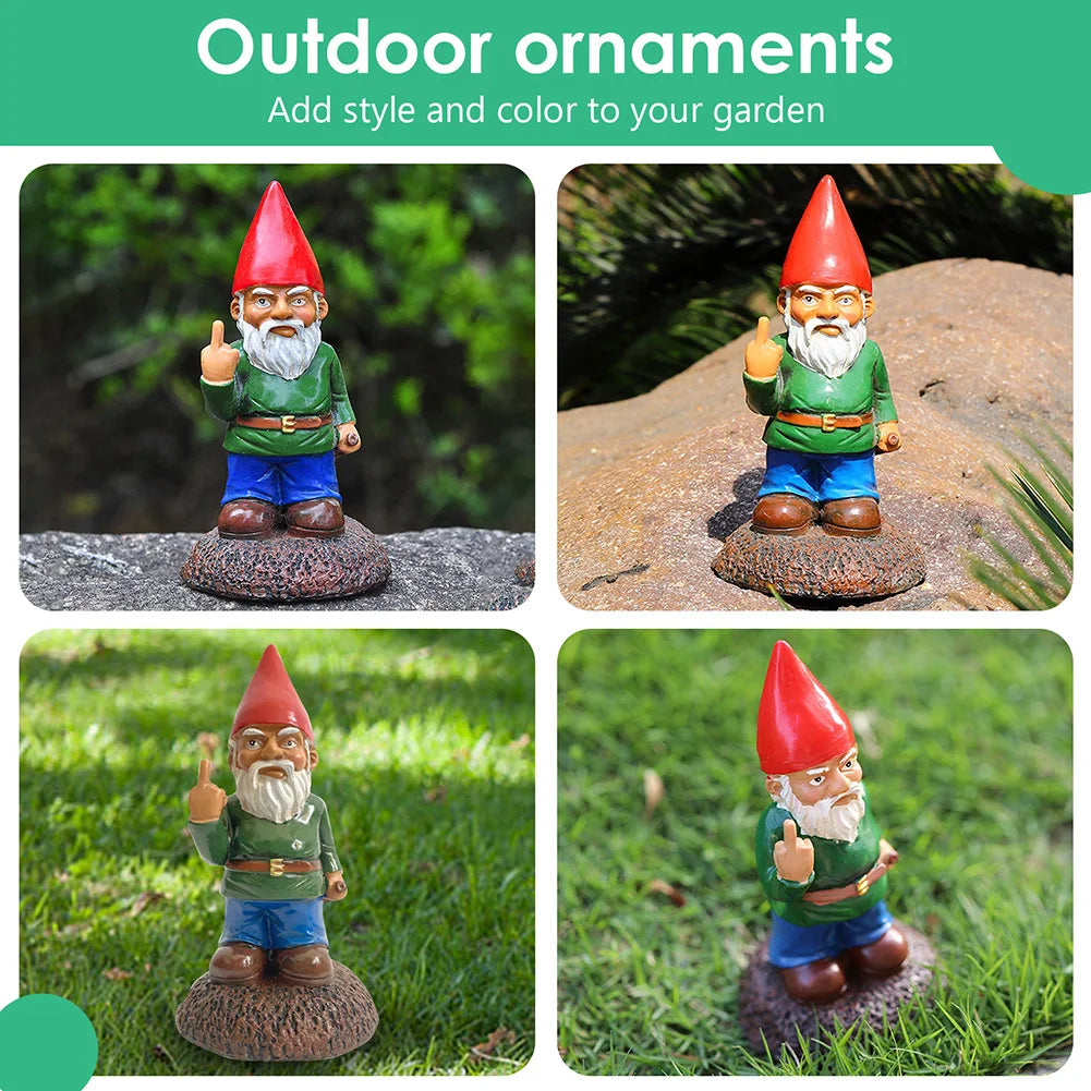 ornement gnome résine rouge vert bleu classique deco jardinextérieur statuenaine textureopacitéCHAUFFEURREMPLACER