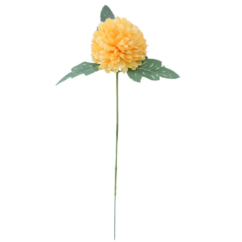Bouquet artificiel fleurs pompon orange bleu blanc jaune intérieur décoration moderne salon chambre