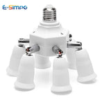 adaptateur led e27 blanc moderne vis splitter cable électrique fixations opaques