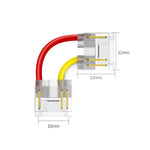 rubans led cob connecteurs clips transparents jaune rouge moderne technologique câbles 24v certifiés cee