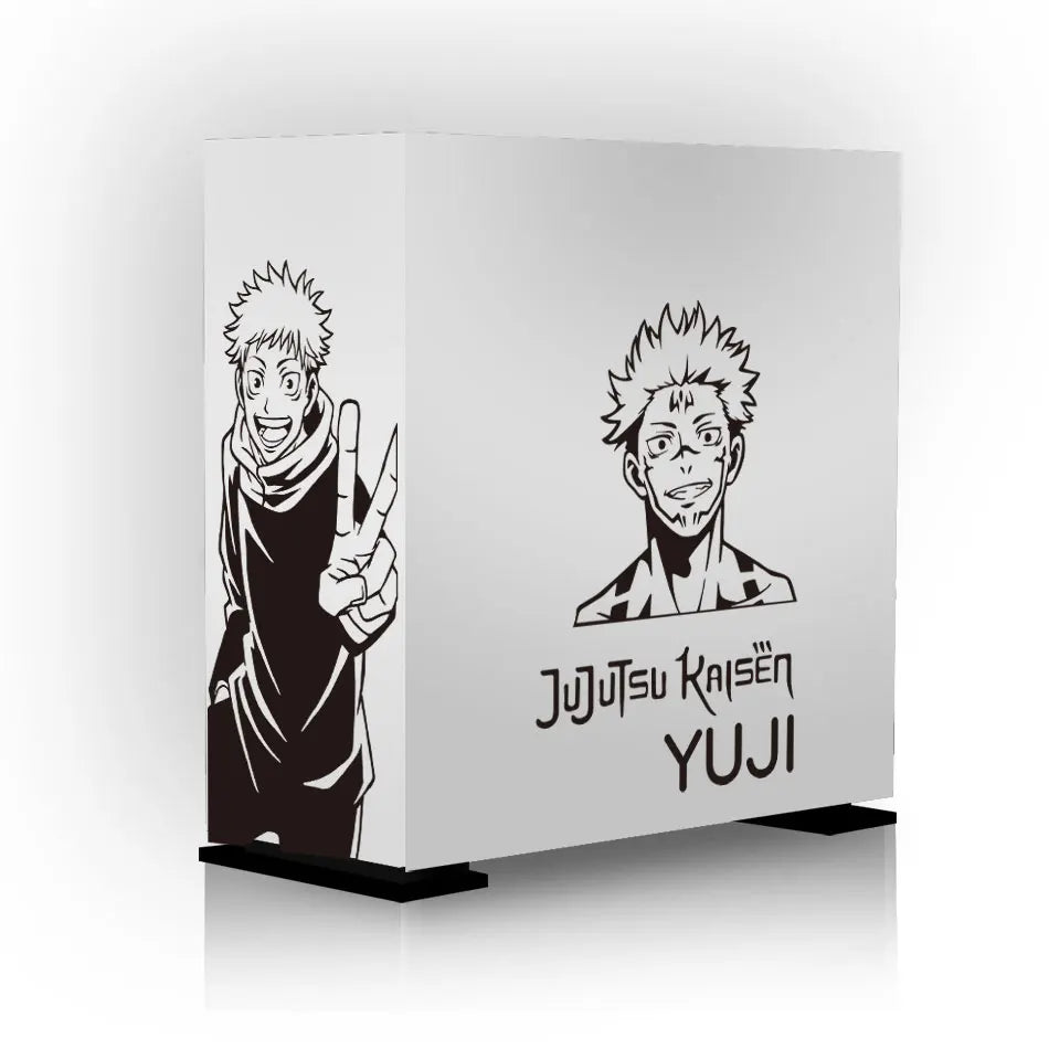 autocollants graphiques anime gojo yuji blanc noir décoration boîte rangement modernes stickers opaques