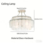 lustre moderne géométrique vert doré blanc transparent chambre salon