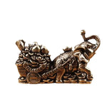 décoration intérieure éléphants chariot pièces métal doré tradition asiatique prospérité maison salon