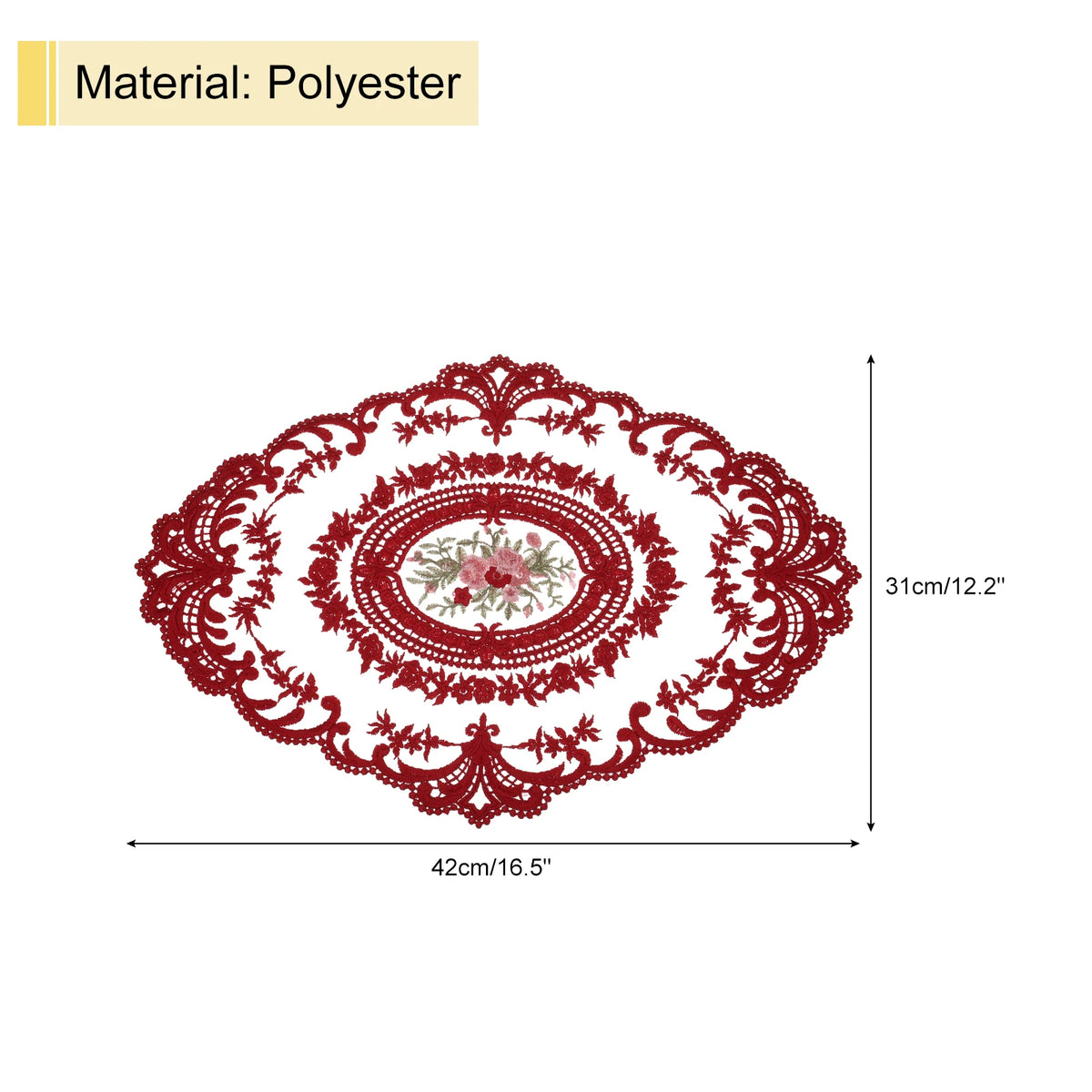 serviettes table vintage noires broderie florale dentelle réutilisables maison mariage
