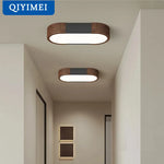 plafonnier led moderne noir bois naturel contemporain autonome flux lumineux variable certifié ccc
