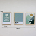 cadres photo miniatures vintage plantes bois clair paysages illustrations bleu gris minimalistes modernes