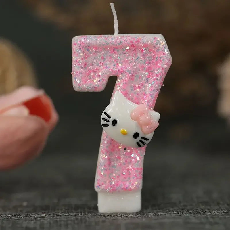 bougies forme chat pailletées rose pâle blanc mariage anniversaire décoratives enfantines
