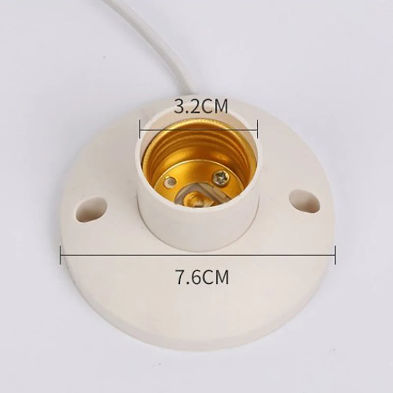 socle ampoule led e27 blanc moderne câble électrique table chambre