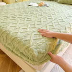 couverture géométrique beige douce polyester lit adultes hiver opacité confortable fixation