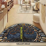 tapis d'entrée arbre stylisé résistant décoloration moderne polypropylène extérieur salon chambre