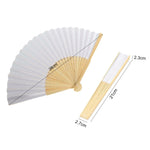 éventail pliant bambou papier blanc rayures traditionnel calligraphie peinture cadeau mariage bricolage