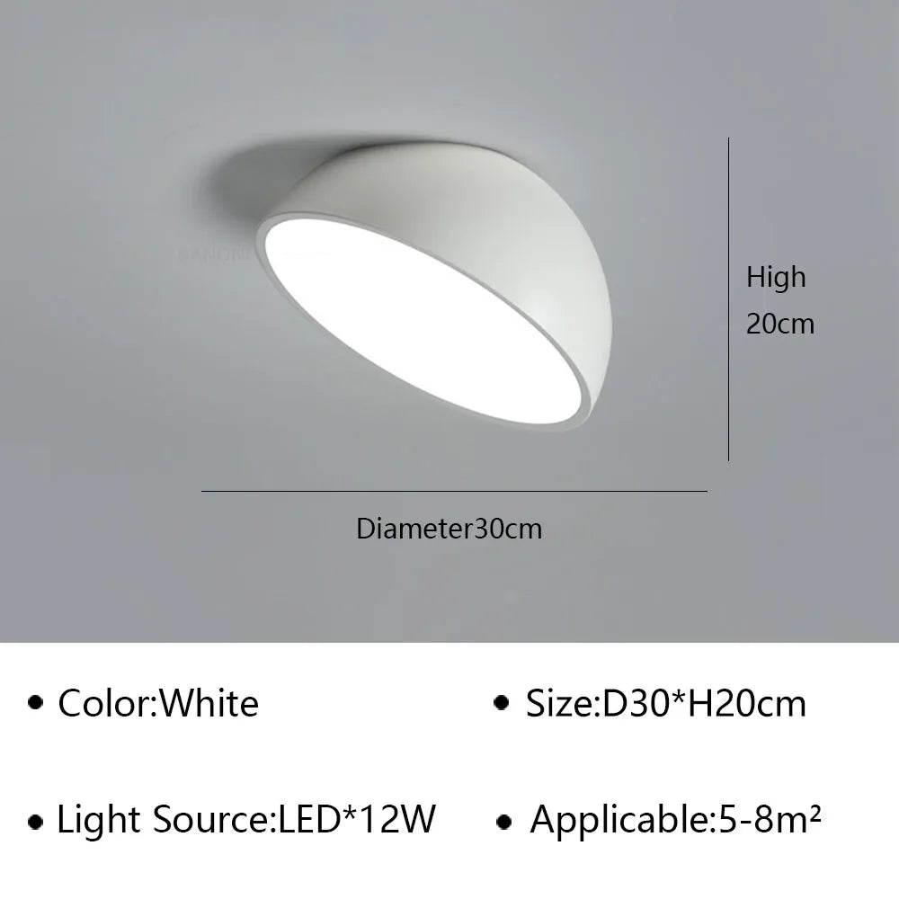 Lampes plafonnier LED modernes aluminium blanc gris clair éclairage minimaliste chambre salon