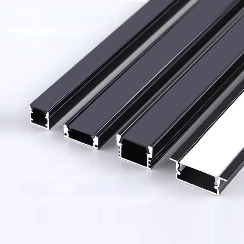 Profil LED aluminium noir pour ruban led