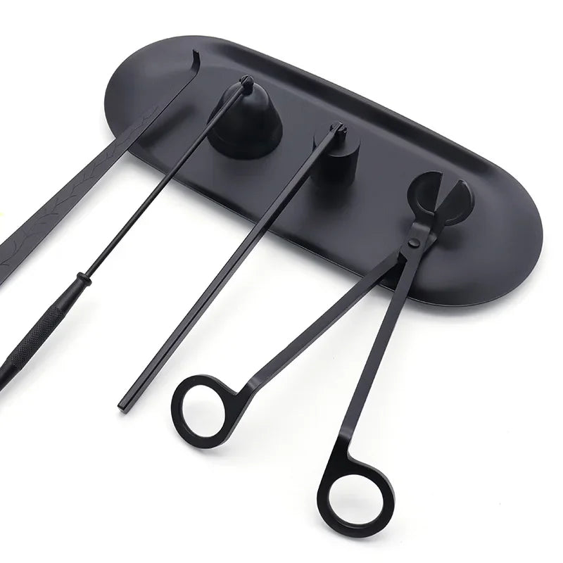 pinces ongles outils manucure moderne poignées géométriques noir set manucrétaire fixations cure dent