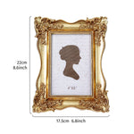 cadre photo vintage rococó floral relief rose or élégant maison