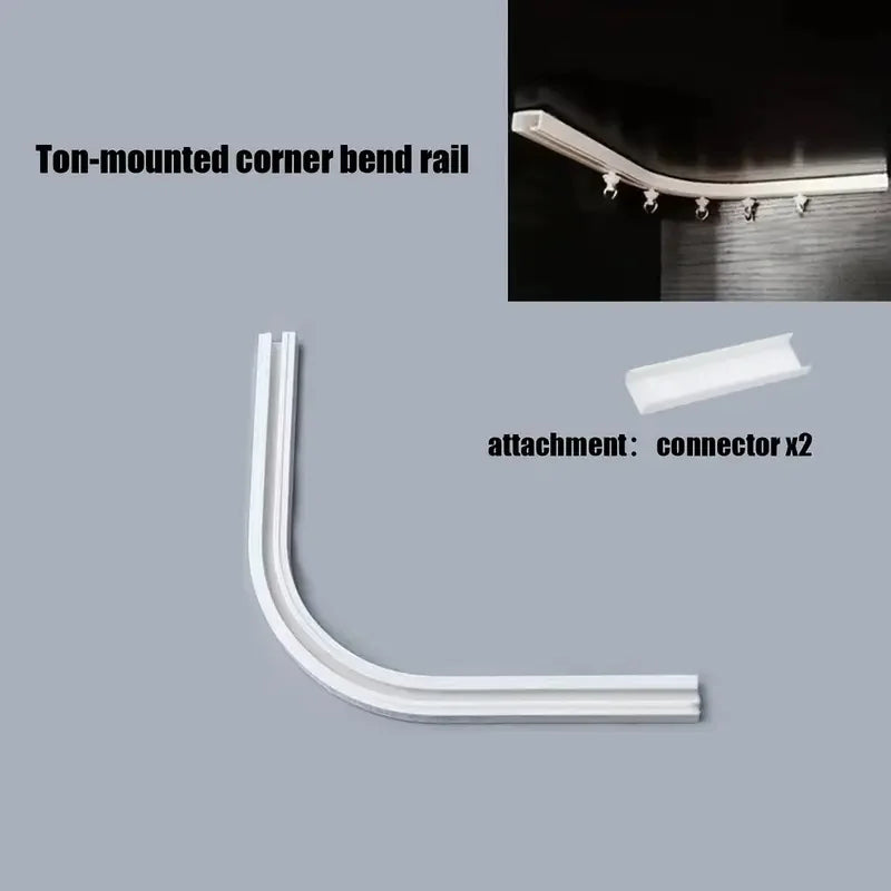 Rail rideau auto adhésif blanc moderne 100cm 150cm 200cm 250cm 300cm 350cm 400cm 50cm