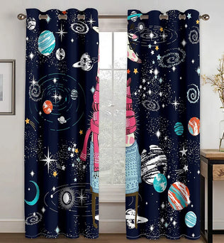 Rideaux élégants en forme d'étoiles, de couleur vive et fabriqués à partir de matériaux de haute qualité. Ces rideaux, parfaits pour ajouter une touche de glamour et de créativité à votre espace, présentent un motif d'étoiles qui brille comme une véritable constellation dans votre pièce. Ils sont idéaux pour ceux qui aiment le thème de l'espace ou qui veulent simplement ajouter une dimension unique à leur décor intérieur.