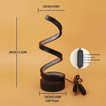 lampe table moderne spirale noire intense variable chambre salon
