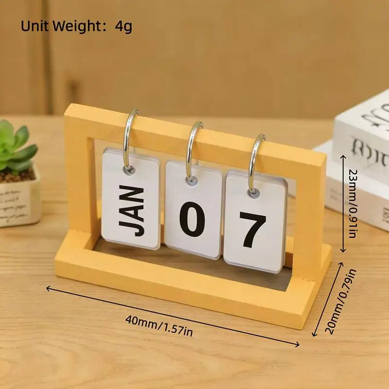 calendrier bois naturel blanc clips moderne minimaliste dates imprimées animaux nature plastique opaque