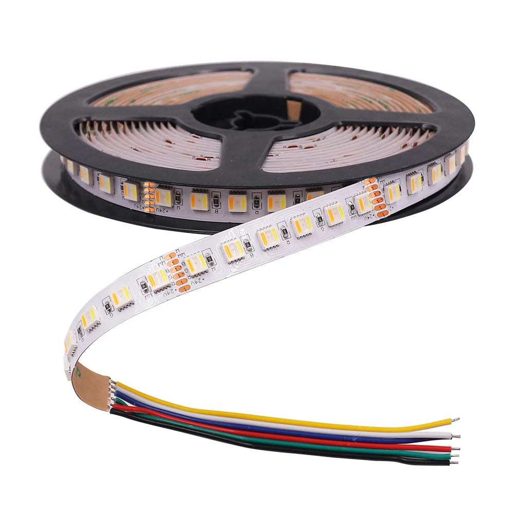 ruban led flexible rgb blanc chaud ip65 60leds adhésif moderne étanche 5m