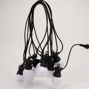 guirlande lumineuse blanche ip44 25 ampoules g50 moderne clips extérieur noël mariage