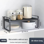 étagère cuisine rétractable modulaire noire métal tiroirs moderne fixée assemblage facile rangement efficace