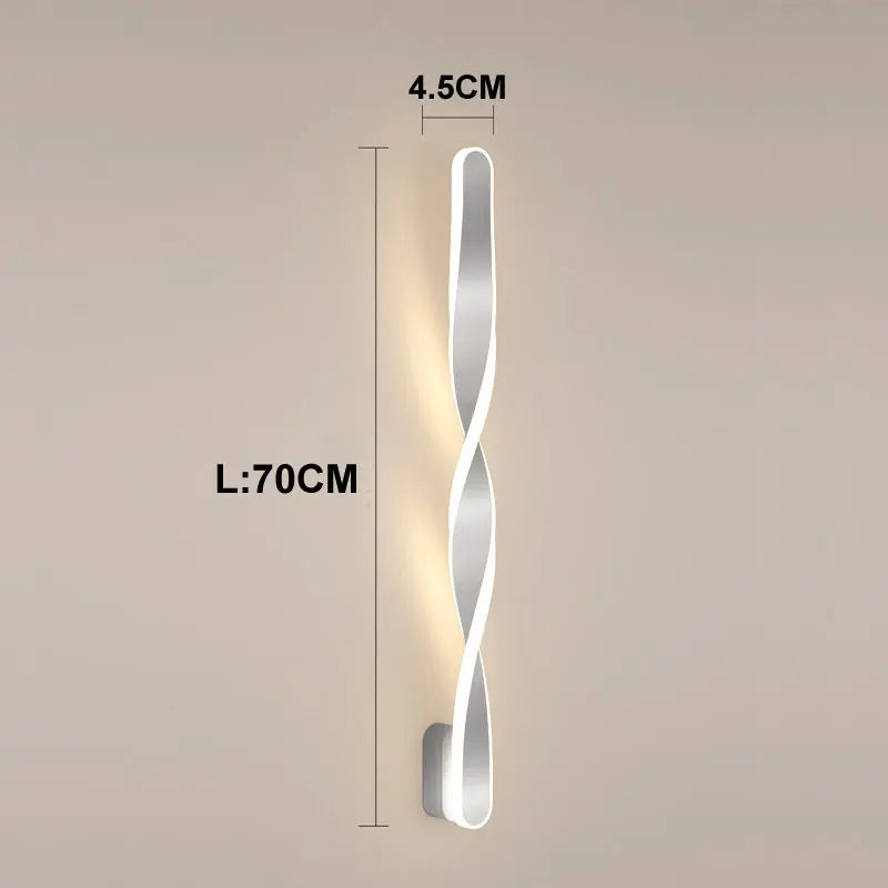 lampe murale moderne blanc ondulé fixée 220V LED 20+luminaires chambre salon