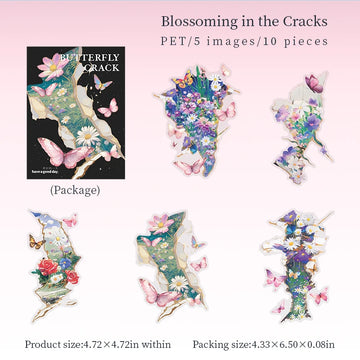 autocollants muraux abstraits papillons fleurs galaxie modernes bleus violets dorés noirs
