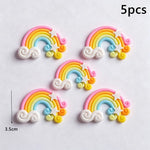 décoration gâteau licorne arc ciel nuages étoiles anniversaire enfant joyeux festif sixième troisième