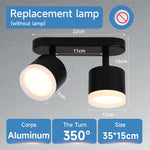 lampe moderne noir 35cm 15cm led gx53 3000k 4500k 6000k touch switch