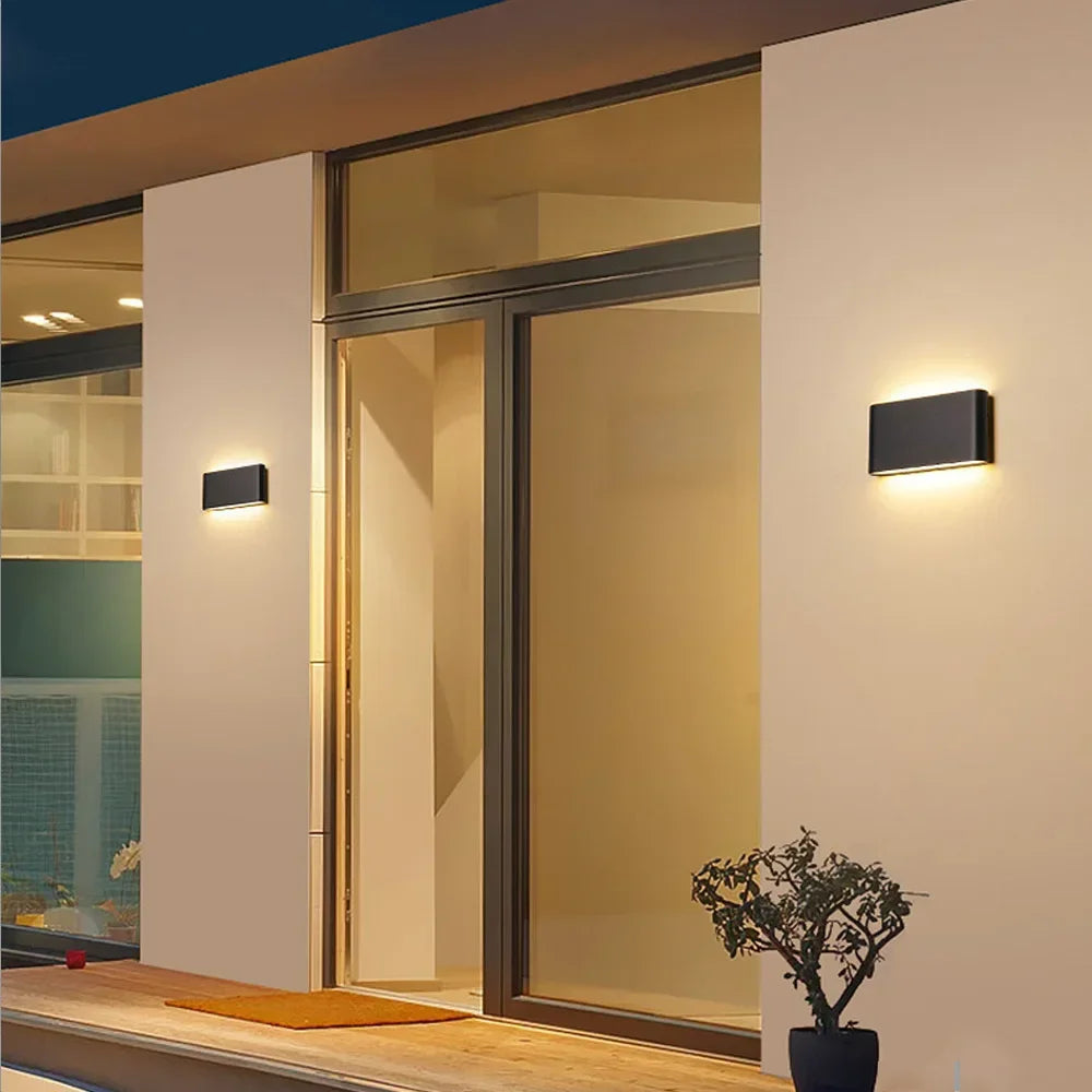 applique murale led ip65 étanche 6w 12w blanc noir contemporaine basse consommation