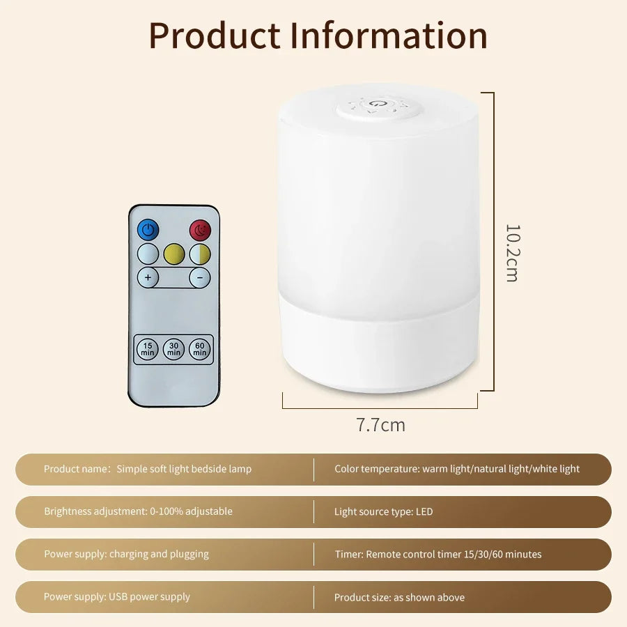 lampe tactile sans fil veilleuse led rechargeable moderne minimaliste blanc boisclair