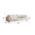 canapé moderne blanc texture douce pieds noirs oreillers minimaliste bois salon 180cm 78cm assemblage