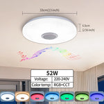 plafonnier led moderne blanc points noirs éclairage rgb télécommande 220v ac musique