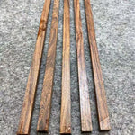 bois sculpture marron foncé rayures naturelles rustique non fini diy manche couteau 10x3x3cm 10x4x4cm