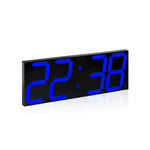 horloge murale digitale led moderne grande taille noir blanc jaune vert lumineuse télécommande