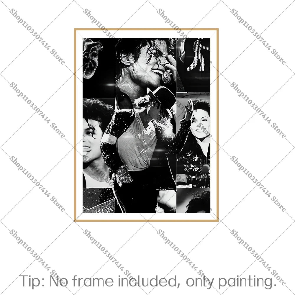 affiche murale MJ pop art photo noir blanc decoration maison 30x40cm erotique minimaliste