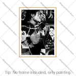 affiche murale MJ pop art photo noir blanc decoration maison 30x40cm erotique minimaliste
