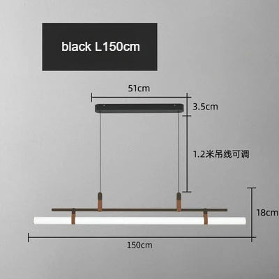 lampe suspendue moderne minimaliste noir cuivre blanc métal lisse 120cm 150cm 80cm