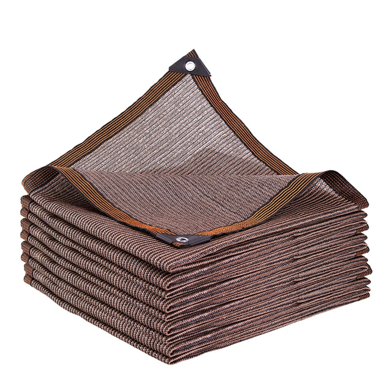 toile protection solaire marron clair rayures noires rouges moderne 75 cent non étanche pehd