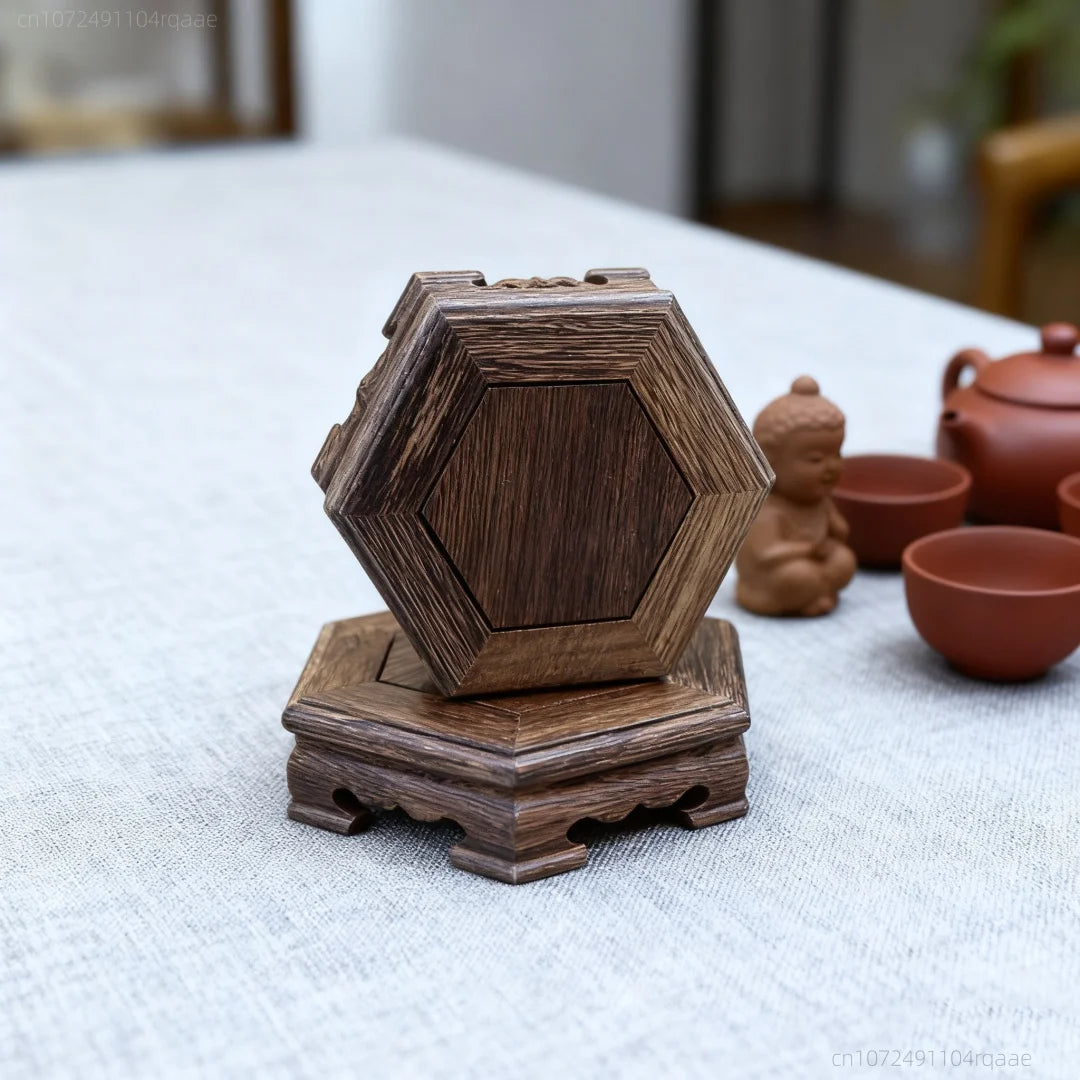 Socle Bois Naturel Polyvalent Décoration Maison Imitation Antique Bonsaï Pot Fleur Statues Vase Artisanat