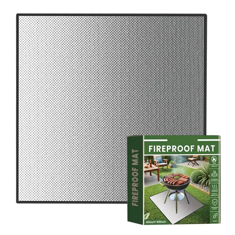 tapis ignifuge gris moderne 40x40 pouces antidérapant réutilisable résistant chaleur