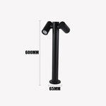 lampe solaire noire moderne ip65 led 10w bras rotatifs autonomesextérieur