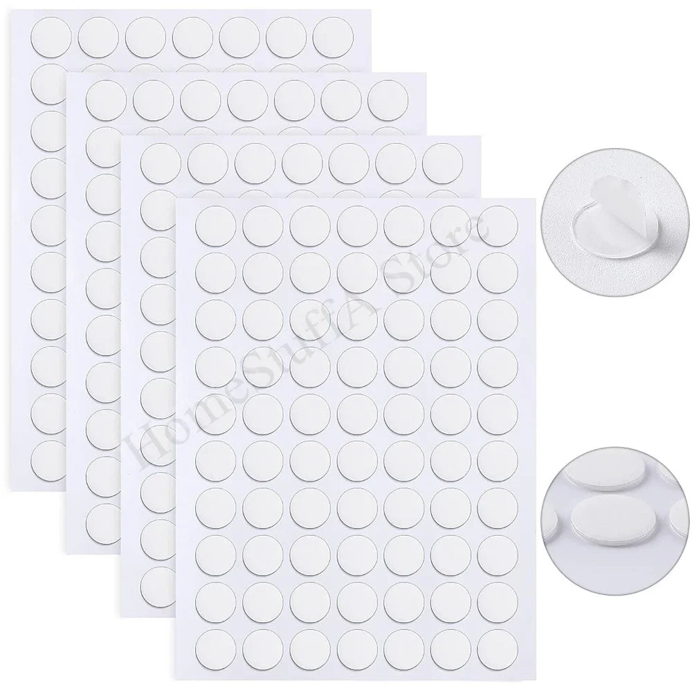 adhésifs double face blancs ronds petits utilitaires décoration bricolage travail bois 10mm 15mm 20mm