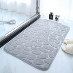 tapis bain antidérapant imitation galets gris marron beige moderne zen