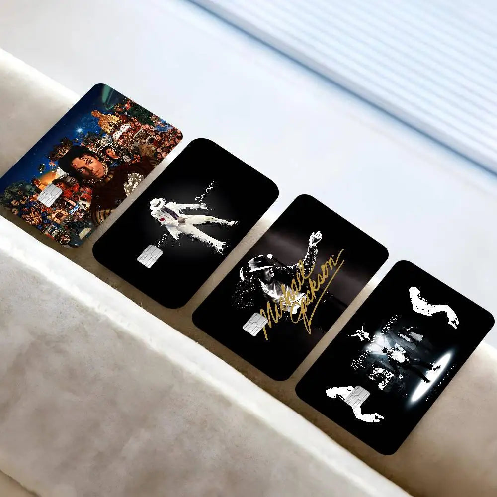 protection carte bancaire stickers michael jackson noir signature adhésifs réutilisables moderne waterproof echangement