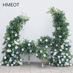 arche décorative fleurs artificielles feuillage vert mariage anniversaire baby shower extérieur table centerpiece naturel