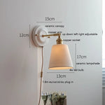 lampe murale moderne blanc doré interrupteur chaîne coquille motif lune soleil chambre cuisine