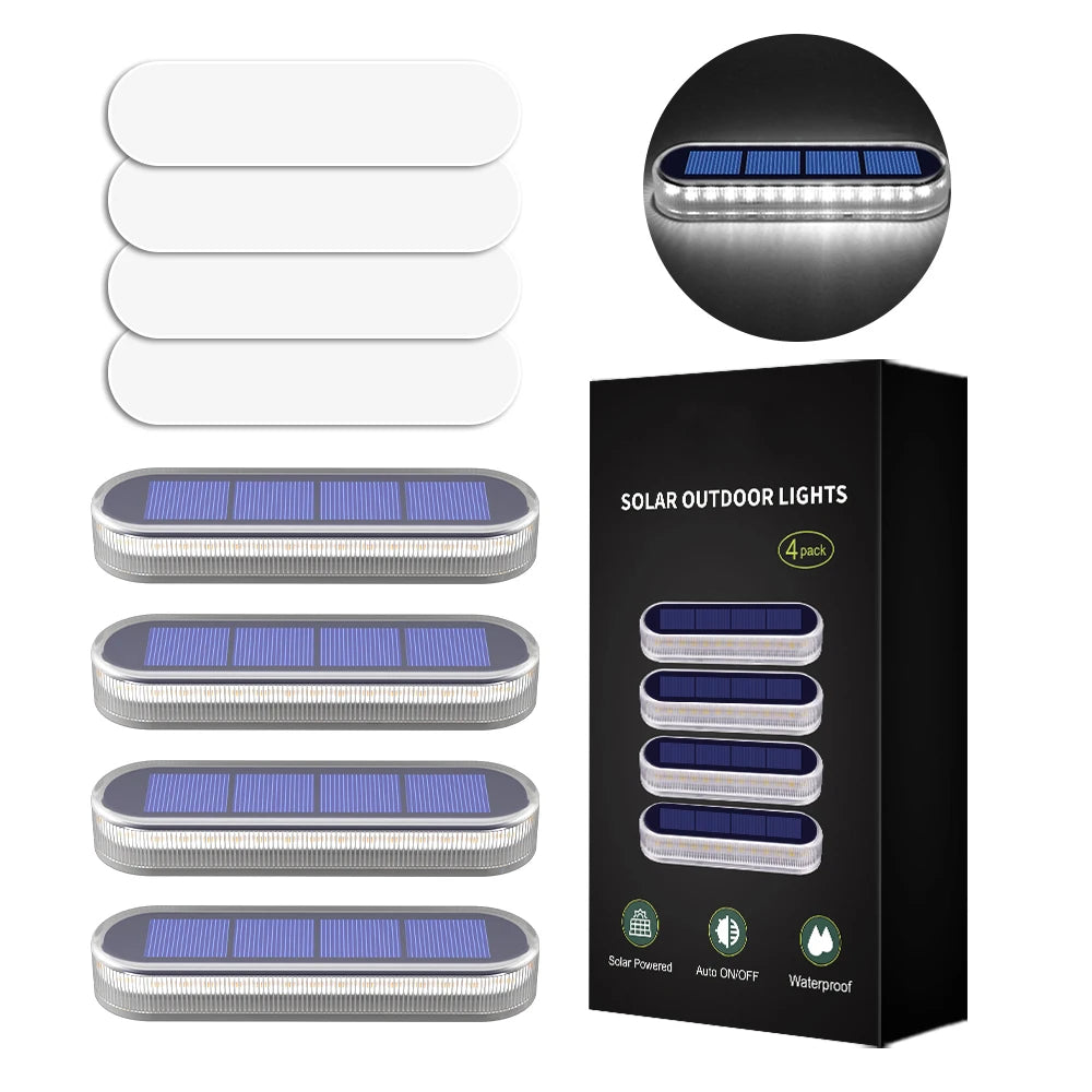 éclairage solaire escaliers terrasse 30 led blanc bleu ip68 adhésifextérieur moderne auto allumage 60249lm